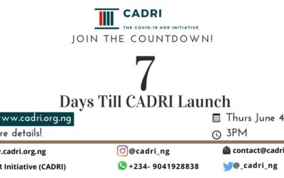 The launch event of the CADRI (COVID-19 ADR Initiative)                                 7days to go!